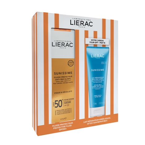 Lierac Coffret Sunissime Fluide Protecteur SPF50 50ml + Après Soleil 75ml OFFERT pas cher, discount