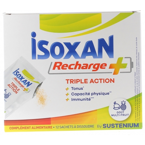 Isoxan Recharge+ Triple Action 12 sachets pas cher, discount