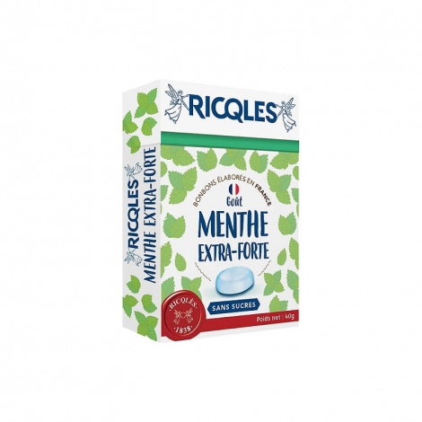 Ricqles Pastille Goût Menthe Extra-Forte sans Sucres 40g pas cher, discount