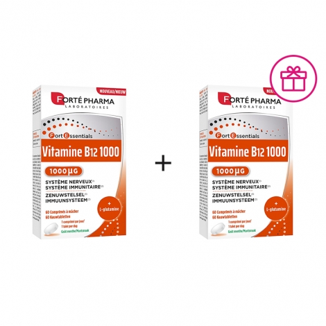 Forte Pharma Vitamine B12 1000 60 comprimés 1 + 1 GRATUIT pas cher, discount