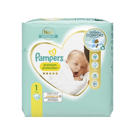 Pampers Premium Protection Taille 1 22 pièces pas cher, discount