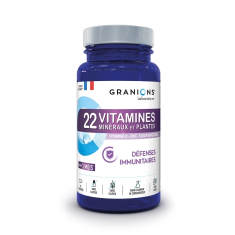 Granions 22 Vitamines Défenses immunitaires 90 comprimés pas cher, discount