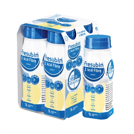 Fresubin 2 Kcal Fibre Drink Vanille 4x200ml pas cher, discount