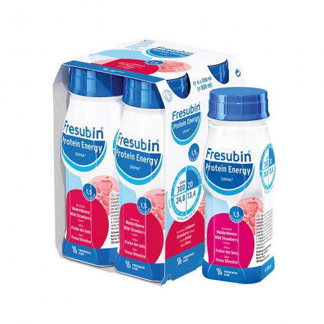 Fresubin Protein Energy Drink Fraise des Bois 4x200ml pas cher, discount