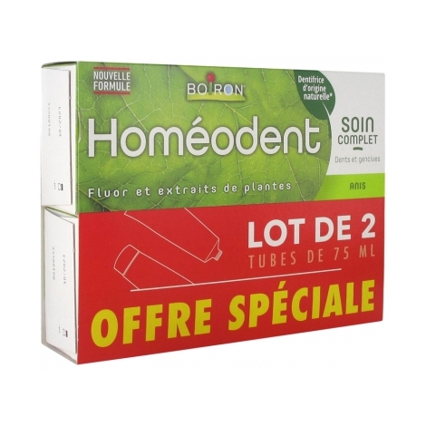 Homéodent Dentifrice Complet Anis 2x75g pas cher, discount