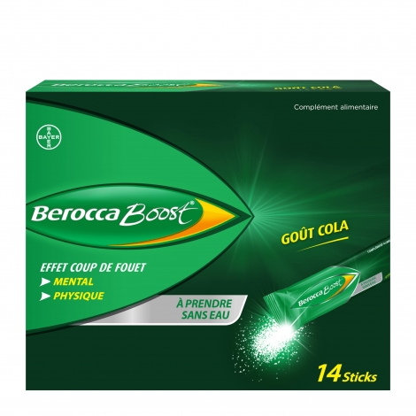 Bayer Berocca Boost Coup De Fouet Mental Physique Cola x14 Sticks pas cher, discount