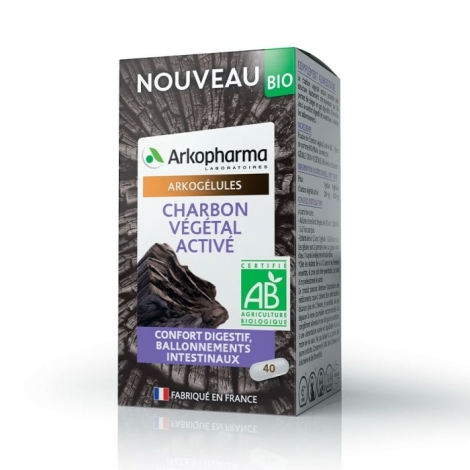 Arkopharma  Arkogélules Charbon Végétal bio 40 gélules pas cher, discount