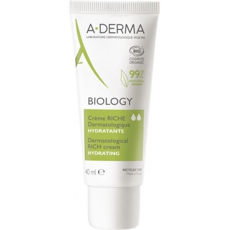 Aderma Biology Crème riche dermatologique bio 40ml pas cher, discount