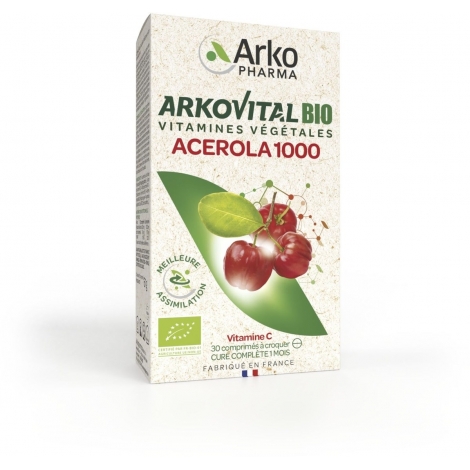 Arkopharma Arkovital Acerola 1000 bio 30 comprimés pas cher, discount