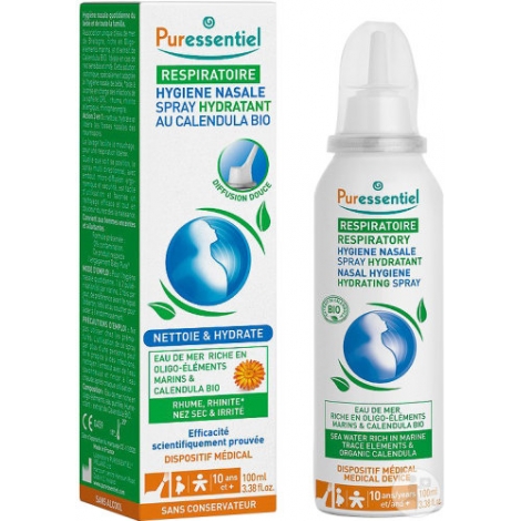 Puressentiel Respiratoire Spray hygiène nasal hydratant 100ml pas cher, discount