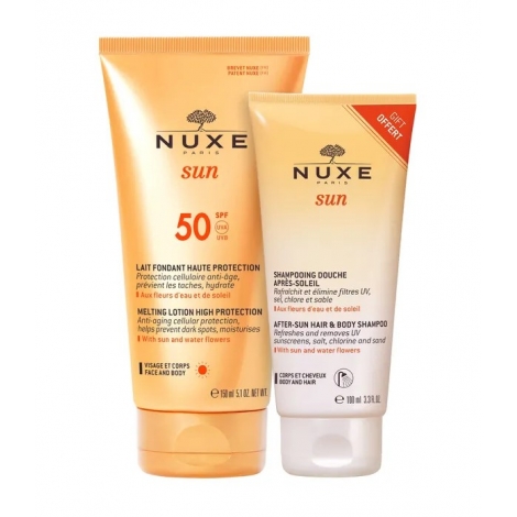 Nuxe Sun Spray SPF50 150ml + Shampooing 100ml offert pas cher, discount