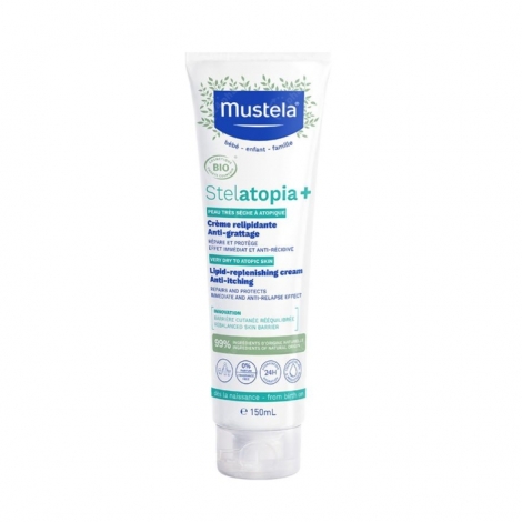 Mustela PA Stelatopia Crème relipidante anti-grattage bio 150ml pas cher, discount