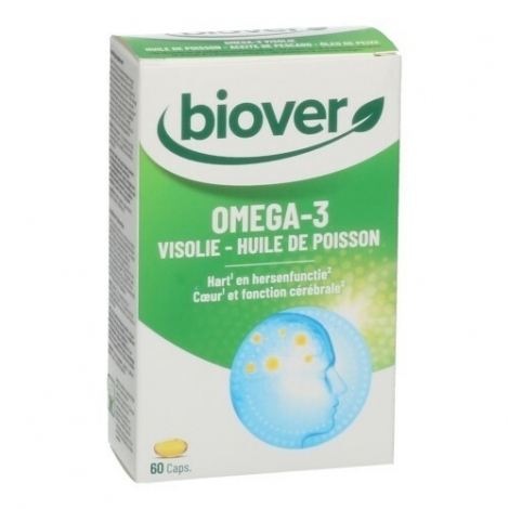 Biover Omega 3 Huile de Poisson 60 capsules pas cher, discount