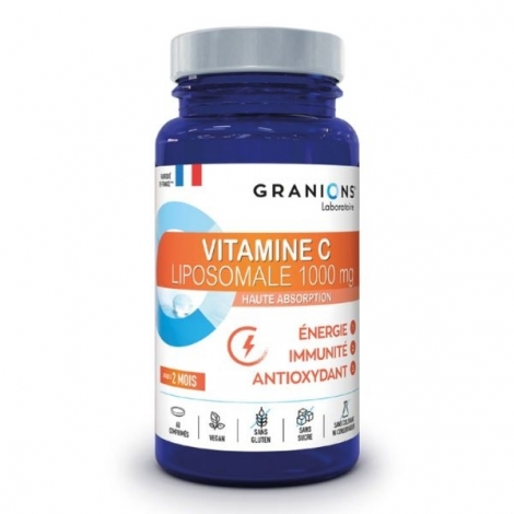 Granions Vitamine C Liposomale 1000mg Energie + Immunité 60 comprimés pas cher, discount