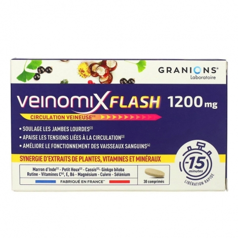 Granions Veinomix Flash 1200mg 30 comprimés pas cher, discount