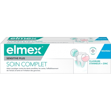 Elmex dentifrice sensitive Plus Soin Complet 75ml pas cher, discount