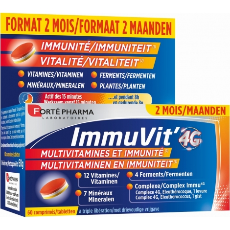 Forte Pharma ImmuVit 4G Format 2 mois 60 comprimés pas cher, discount