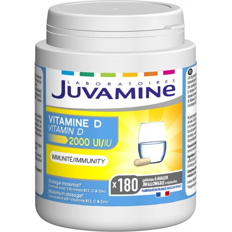 Juvamine Vitamine D 2000UI 180 gélules pas cher, discount