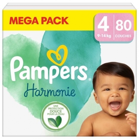 Pampers Harmonie Mega Pack taille 4 80 couches pas cher, discount