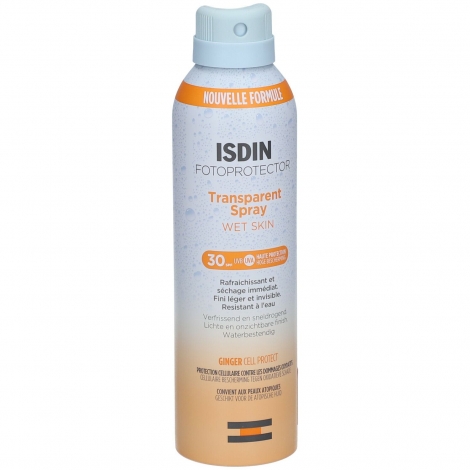 ISDIN Transparent Spray Wet Skin SPF30 250ml pas cher, discount