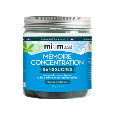 Mium Lab Gummies Mémoire/Concentration Sans Sucres pas cher, discount