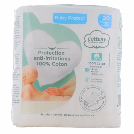 Cottony Baby Protect 100% coton 20 unités pas cher, discount