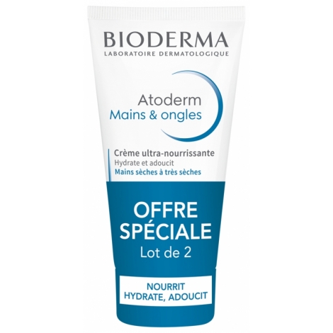 Bioderma Atoderm Crème mains & ongles 2x 50ml pas cher, discount