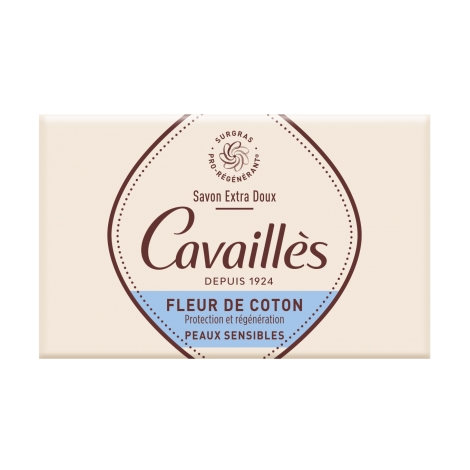 Rogé Cavaillès Savon surgras extra-doux fleur coton peau sensible 150g pas cher, discount