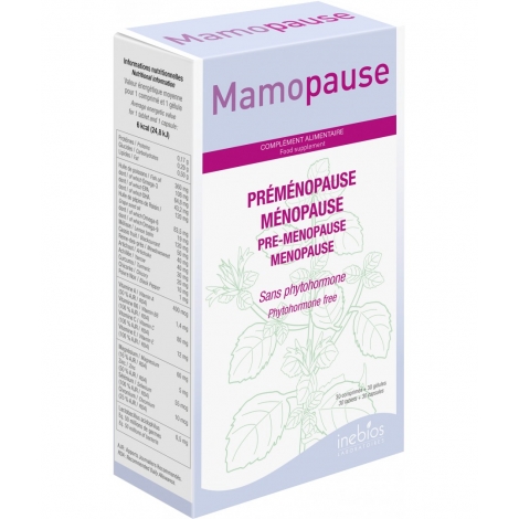 Inebios Mamopause 30 capsules & 30 comprimés pas cher, discount