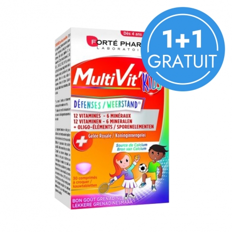 Forte Pharma Pack Multivit' 4G Kids 30 comprimés + 30 gratuits pas cher, discount