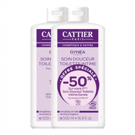Cattier Soin Douceur Toilette Intime Gynéa 2x500ml pas cher, discount