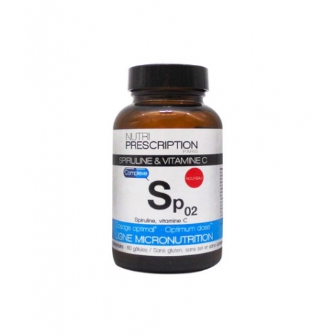 NutriPrescription Sp02 Spiruline et vitamine C 60 gélules pas cher, discount