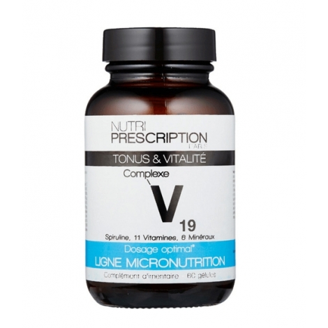 NutriPrescription V19 Tonus et vitalité 60 gélules pas cher, discount