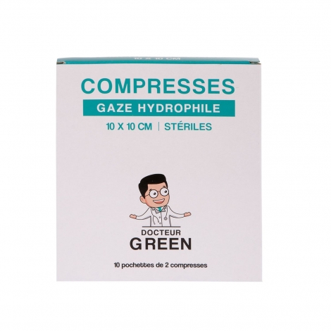 Dr Green Compresse Stérile Gaze 10 x 10cm pas cher, discount