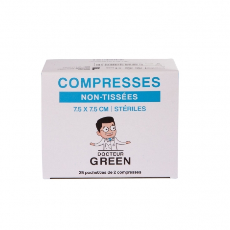 Dr Green Compresse Stérile Gaze 7,5 x 7,5cm B/50 pas cher, discount