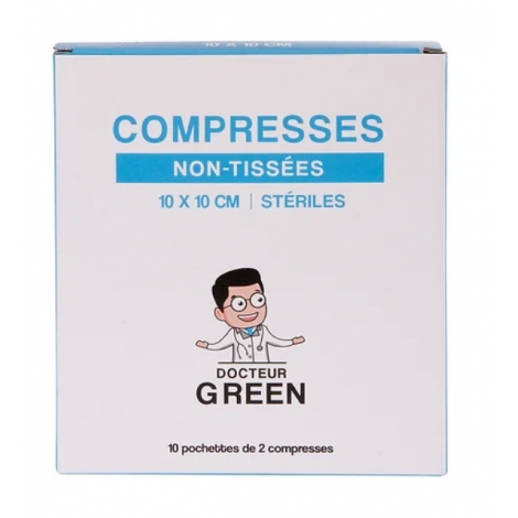 Dr Green Compresse Stérile Non Tissée 10 x 10cm B/10 pas cher, discount
