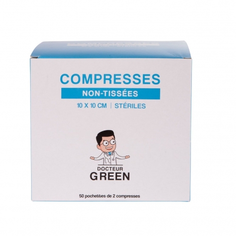 Dr Green Compresse Stérile Non Tissée 10 x 10cm B/50 pas cher, discount