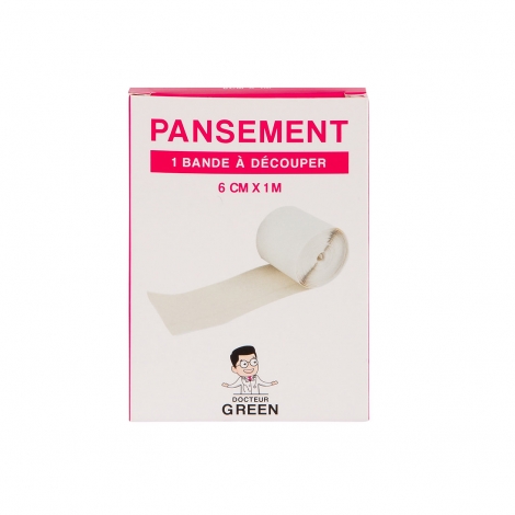 Dr Green Pansement Bande à Découper 6cm x 1M pas cher, discount