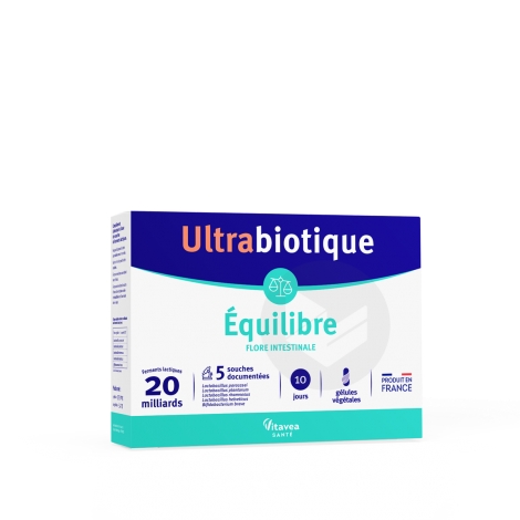 Nutrisanté Ultrabiotique Equilibre nf 10 gélules pas cher, discount
