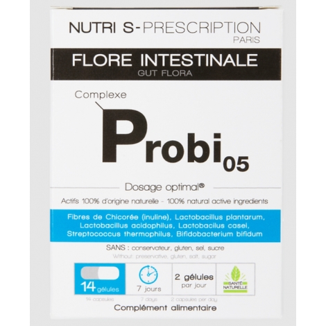 Nutri S-Prescription Probi05 Flore Intestinale 14 gélules pas cher, discount