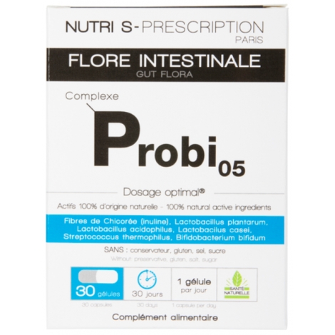 Nutri S-Prescription Probi05 Flore Intestinale 30 gélules pas cher, discount