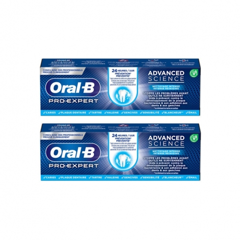 Oral B Pro Expert Advanced Science Nettoyage Intense 2x75ml pas cher, discount