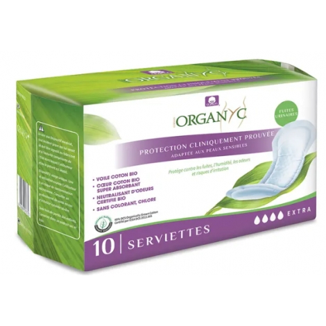 Organyc Pack Fuites urinaires Serviettes Extra 2x10 + 10 gratuites pas cher, discount