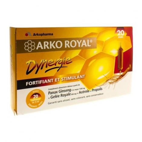 Arkopharma Pack Arkofluide Dynergie 20 ampoules + 20 gratuites pas cher, discount