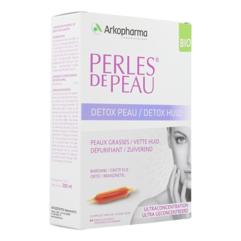 Arkopharma Pack Perles de peau Detox Peau 20 ampoules + 20 gratuites pas cher, discount