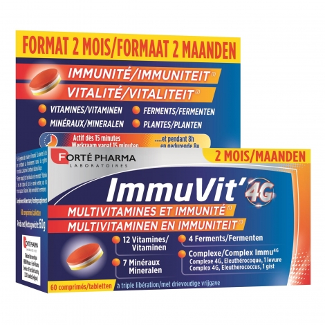 Forte Pharma Pack ImmuVit 4G 60 comprimés + 60 gratuits pas cher, discount