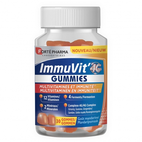 Forte Pharma Pack ImmuVit 4G 30 gummies + 30 gratuits pas cher, discount