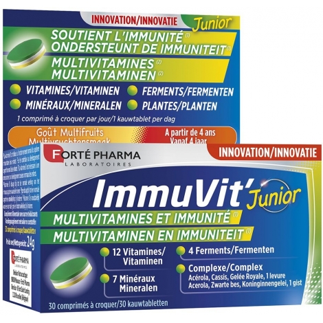 Forte Pharma Pack ImmuVit 4G Junior 30 comprimés + 30 gratuits pas cher, discount