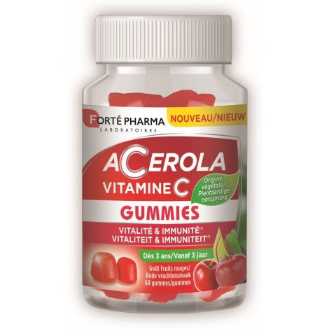 Forte Pharma Pack Acerola 60 gummies + 60 gratuits pas cher, discount