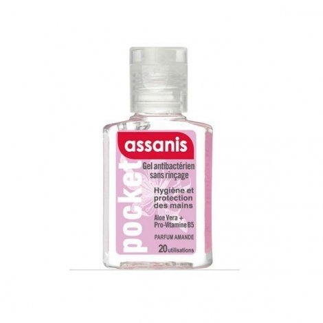 Assanis Pocket Gel Main Antibactérien Amande 20ml pas cher, discount